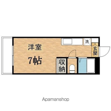 グリーンハイム瓜生[1R/22.68m2]の間取図