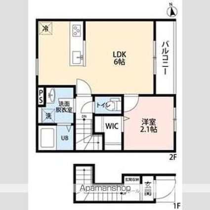 リーブルファイン羽村羽中[1LDK/47.1m2]の間取図