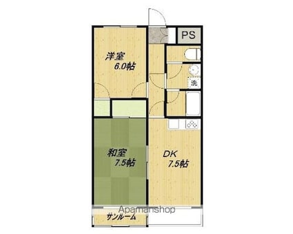 アーバンライフ鳥羽[2DK/56.76m2]の間取図