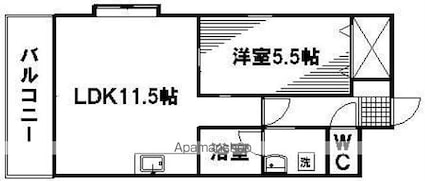 コンフォール空港通り[1LDK/41m2]の間取図
