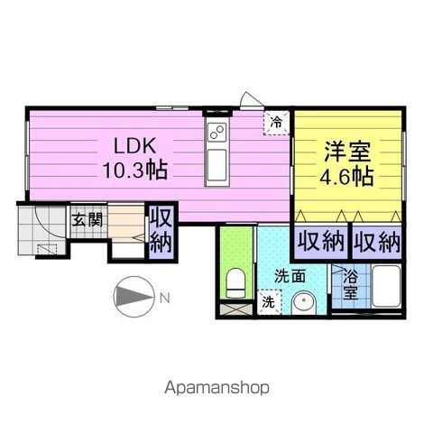 アインタウゼントの間取り写真