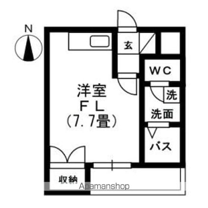 エクセルコート柏木[1R/21.17m2]の間取図