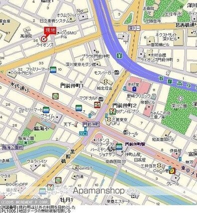 ライオンズマンション門前仲町第５[1K/20.69m2]の周辺9