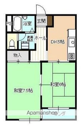 カサデステラ[2K/41.4m2]の間取図