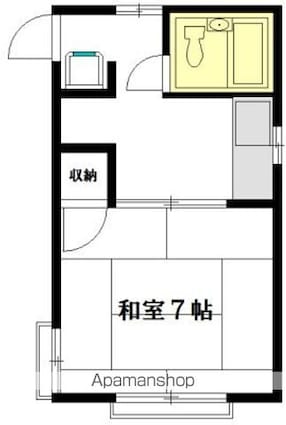 東京都世田谷区代沢２丁目[1DK/24m2]の間取図