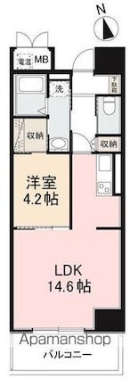 ａｄｅｎｉｕｍ　Ｆｏｒｅｓｔ[1LDK/45.32m2]の間取図