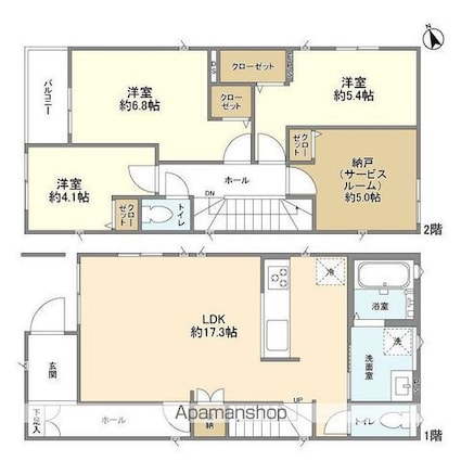 Ｋｏｌｅｔ実籾０８[3SLDK/91.96m2]の間取図