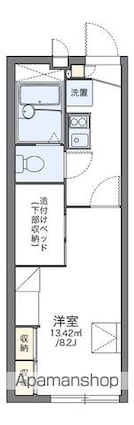 レオパレス住吉ヒルズ[1K/22.35m2]の間取図