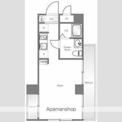 スカイコート早稲田[1R/24.32m2]の間取図
