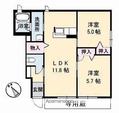 ピナクル・国富 1番館の間取り写真