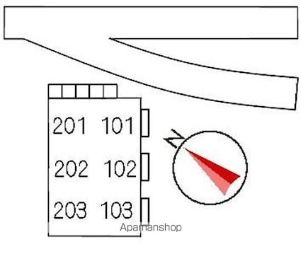 ロビンハイツ[1K/24.84m2]の配置図