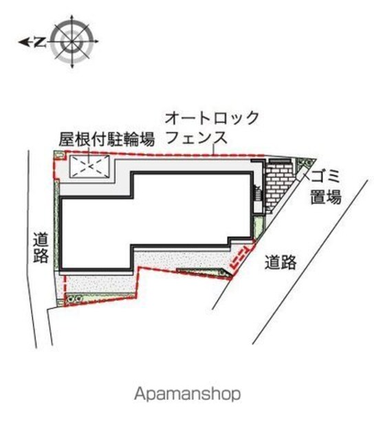 レオパレスシュークル[1K/22.35m2]の配置図