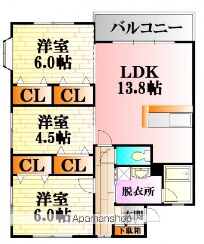 メープルNAKAGAWAの間取り写真