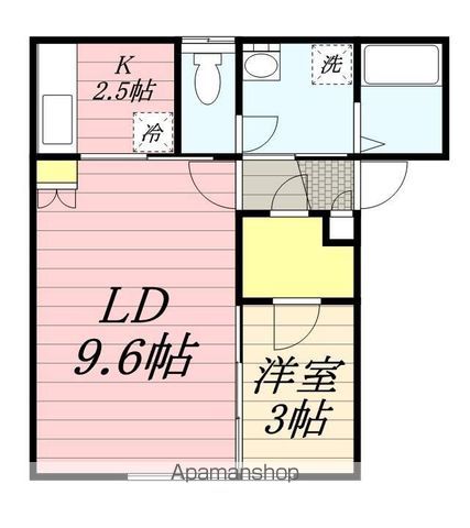 にゃんとハウス神栖２丁目 201｜茨城県神栖市神栖２丁目(賃貸アパート1LDK・2階・36.64㎡)の写真 その2