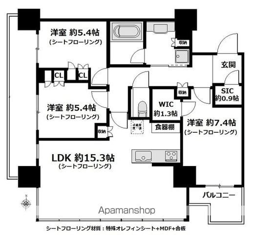 【ＴＨＥ　ＹＯＫＯＨＡＭＡ　ＦＲＯＮＴ　ＴＯＷＥＲの間取り】