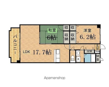 アティチヒロ[2LDK/65.16m2]の間取図