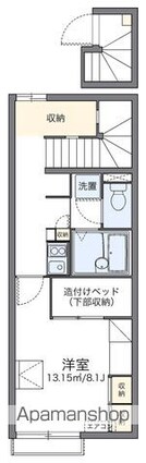 レオパレス美田園東[1K/28.02m2]の間取図