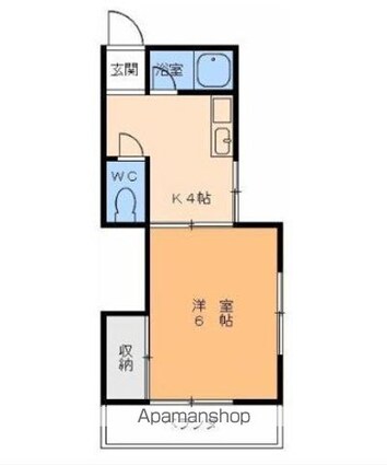 イレブンハイツ[1K/21.06m2]の間取図