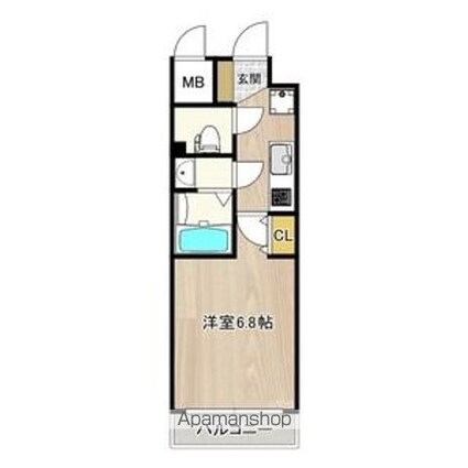 インプルーブ鶴舞[1K/24.25m2]の間取図