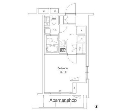 パークアクシス押上[1K/29m2]の間取図