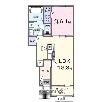 プリムローズ　Ｋ[1LDK/50.05m2]の間取図