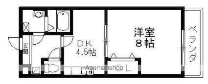 ロイヤルガーデン弐番館[1DK/31m2]の間取図