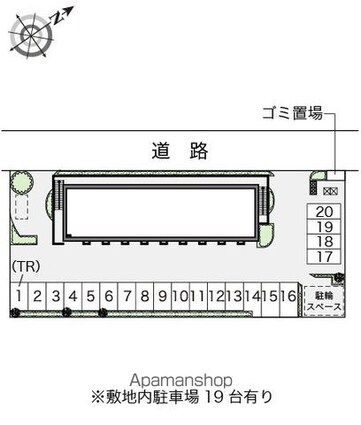 レオパレスＬｉｎｅ[1K/20.42m2]の配置図