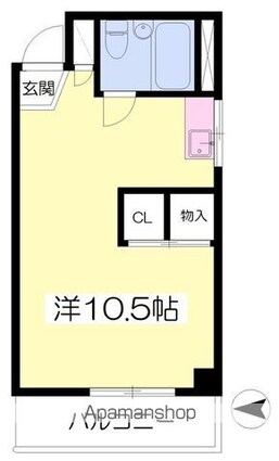 メゾン・カヤマチ[1R/21.4m2]の間取図