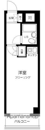 東京都杉並区堀ノ内１丁目[1R/22.14m2]の間取図