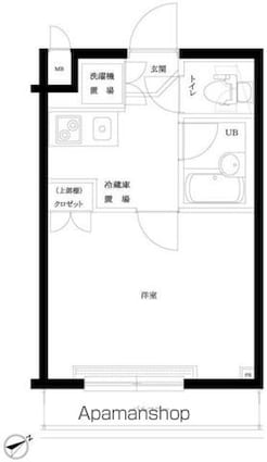 東京都杉並区上荻２丁目[1K/20.44m2]の間取図