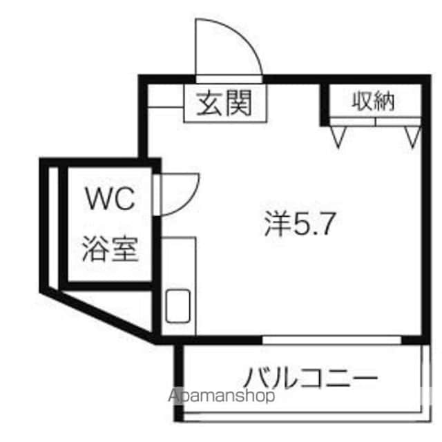 ヴィヴレコート[1R/15.68m2]の間取図