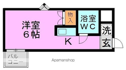マリオン高円寺[1R/14.31m2]の間取図