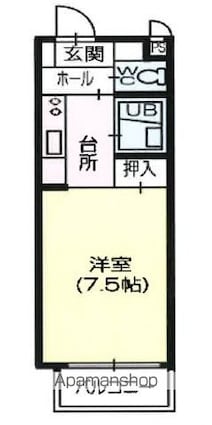 プラザＴＯＷＡⅠ[1K/20m2]の間取図