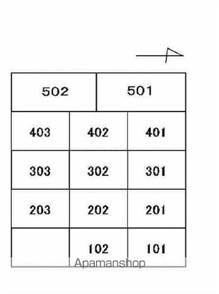 ドルフ３[1R/21m2]の配置図