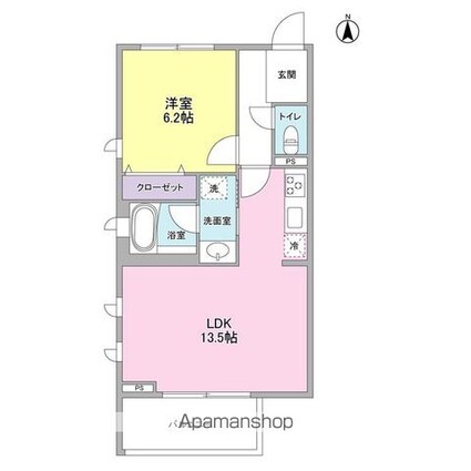 ＣＥＲＥＺＯ　ＧＡＲＤＥＮ[1LDK/45.75m2]の間取図