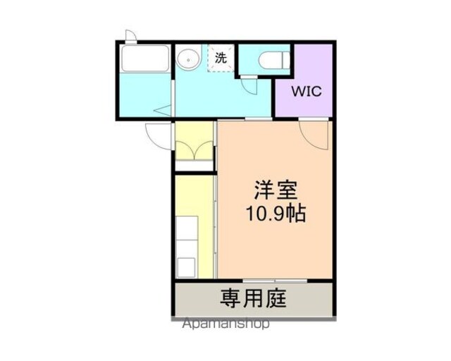 和歌山県和歌山市砂山南１丁目[1R/29.77m2]の間取図