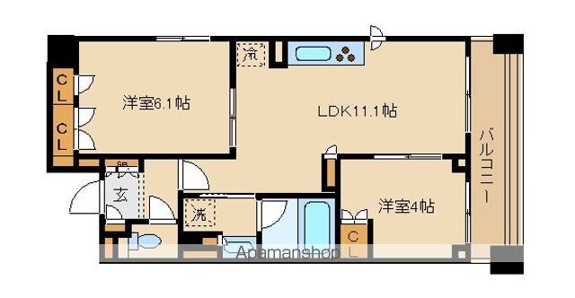 パークアクシス大塚[2LDK/50.11m2]の間取図