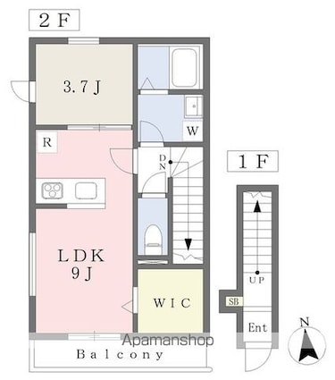 Ｌｕｎａ　Ｂｉａｎｃａ　ＥｄａｍａｔｓｕⅡ[1LDK/39.33m2]の間取図