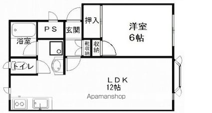 メゾン・ド・ポム[1LDK/41.32m2]の間取図
