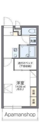 レオパレスグランドカメリアⅥ[1K/23.18m2]の間取図