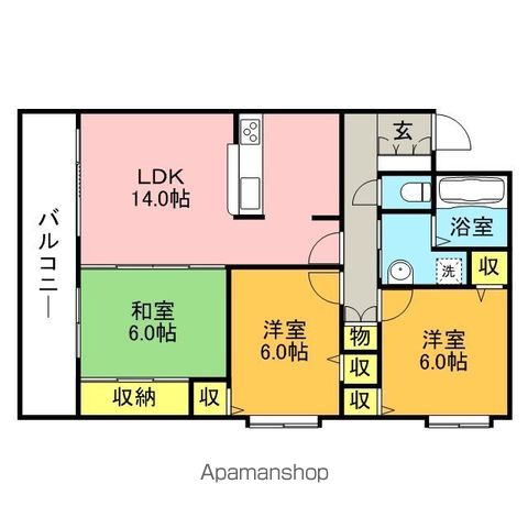 【サンセベリア高宮の間取り】