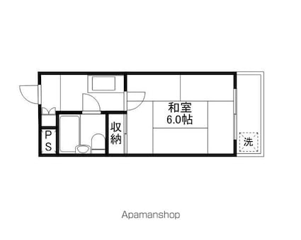 遠藤ハイツ[1K/17.23m2]の間取図