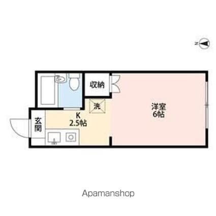 東京都杉並区下高井戸１丁目[1R/18.81m2]の間取図