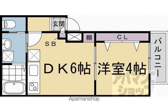 プランドール百万遍2NDの間取り写真