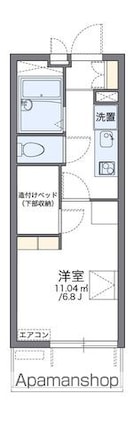 レオパレスシュピッツェ[1K/19.87m2]の間取図