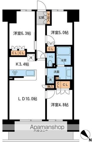 BLESS宮崎台の間取り写真