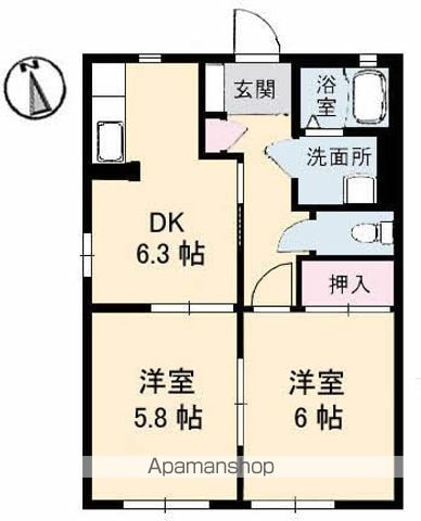 ハイツ旗ヶ崎21の間取り写真