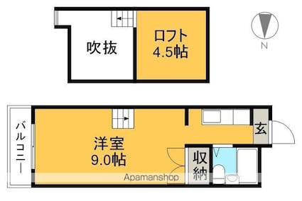 新堀ハイツ３[1R/32.9m2]の間取図