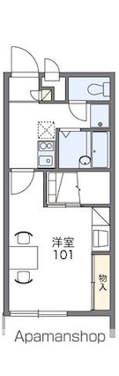 レオパレスメルベーユ[1K/23.18m2]の間取図