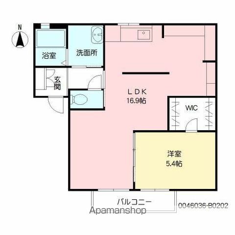 モダニティ八分字 B棟の間取り写真